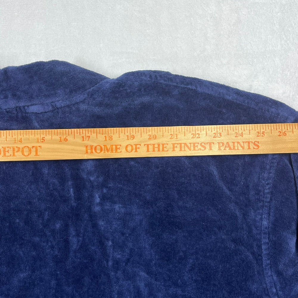 Polo Ralph Lauren Terry Cloth Belted Bathrobe Men's S/M Navy Blue Pony Logo - Picture 14 of 14